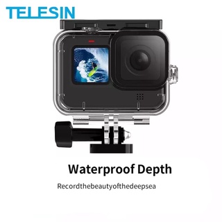 Telesin  (ลดเพิ่ม40-.ใส่โค๊ด OMOM0707) เคสกันน้ำGoPro Hero 9/10ดำน้ำได้ลึกถึง30เมตร