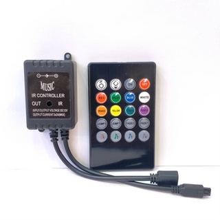 MUSIC LED CONTROLLER คอนโทรล 5050 RGB 5V-24VDC ตามเสียงเพลงได้ 6A