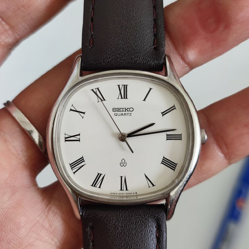 นาฬิกา Vintage seiko ของแท้ นาฬิกาญี่ปุ่น หน้าขาว หลักโรมัน เรียบหรู ระบบ quartz