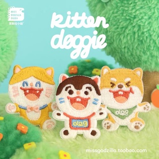 สติกเกอร์งานปัก ตกแต่งเคส Nintendo kitten&amp;doggy/ งาน DIY