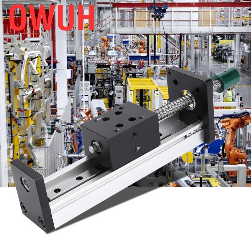Owuh Aluminum Alloy Linear Guide Rail Slide Ball Screw Motion Table
