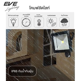 [ ลดราคา ] EVE โคมฟลัดไลท์ แอลอีดี LED เดินผ่านแล้วติด รุ่น SENSOR ขนาด 20 ถึง 50 วัตต์ แสงขาว 6500K
