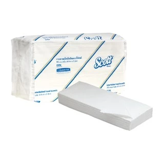 กระดาษเช็ดมือ รุ่น Scott Interfold หนา 2ชั้น รุ่น 23754 (บรรจุ 250แผ่น/ห่อ)