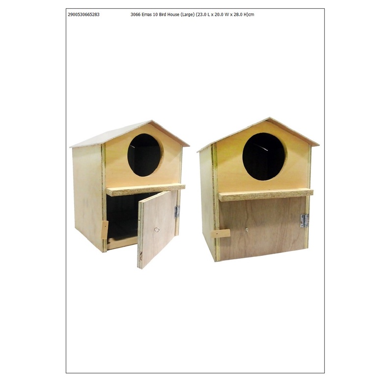 3066 Emas 10 บ้านนก (ขนาดใหญ่) (23.0 L x 20.0 W x 28.0 H)cm