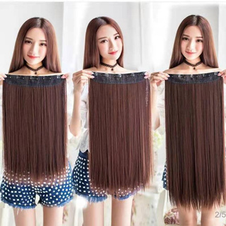 Hair wigs Straight hair Long hair Short hairผมตรงสีน้ำตาลอ่อน 60 ซม