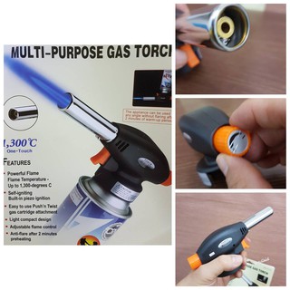 Multi Purpose GAS Torch WS-511C หัวพ่นไฟทำอาหาร จุดไฟได้ในตัว พ่นความร้อนสุง มีปุ่มปรับเร่งลดแรงไฟ