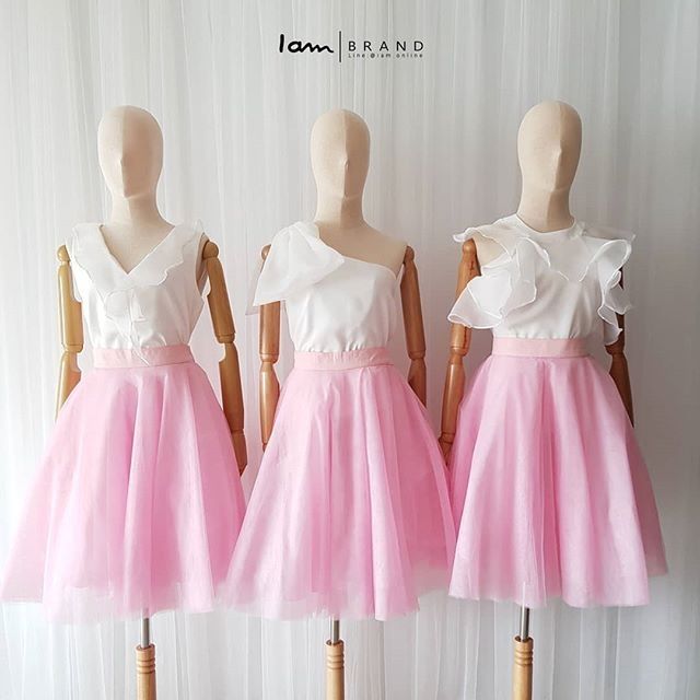 Basic tutu skirt (กระโปรงสุ่มสีชมพูหวาน/ชมพูกลีบบัว)