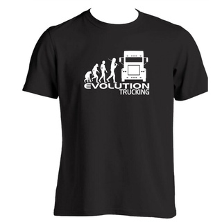 เสื้อแฟชั่นผญ sexy - ผู้ชายเสื้อยืด EVOLUTION TRUCKING ไอเดียของขวัญสําหรับคนขับรถบรรทุกอุปกรณ์รถแท