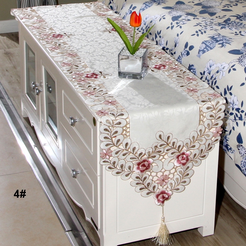 ผ้าปูโต๊ะปักลายดอกไม้ลูกไม้ - รูปที่ 4