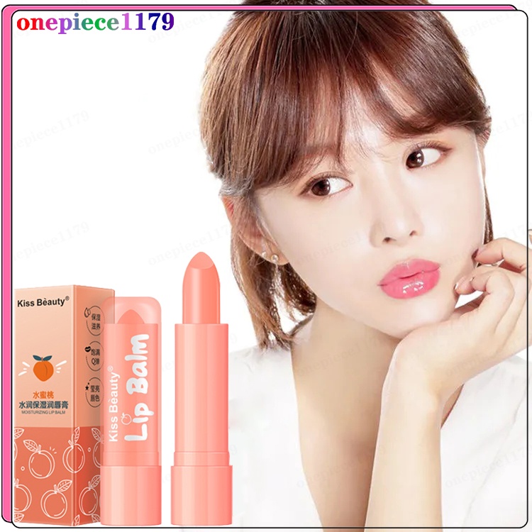ลิปบาล์ม ลูกพีช ลิปมันบำรุงริมฝีปากลิปมันเปลี่ยนสีลูกพีช Peach Lip Blam ลิปบำ​รุง​ริมฝีปาก ลิปพีช​（315）