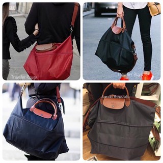 Longchamp กระเป๋า Traveller รุ่นขยายได้ (เลือกสีด้านใน)