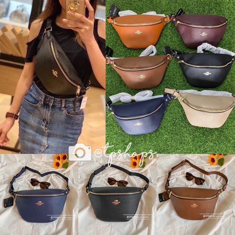 หนังแท้‼️SALE OFF70%‼️ กระเป๋าคาดอก คาดเอว C Coach KE 01 #กระเป๋าคาดอก #คาดอก รหัส 1918