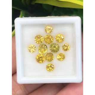 พลอย บุษราคัม (Yellow Sapphire) 12 เม็ด 3.50 กะรัต (Cts.)