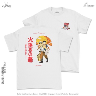 T-shirt  เสื้อยืด ลาย Grave Off THE FIREFLIES สําหรับ STUDIO GHIBLI | 002 | เสื้อยืด พิมพ์ลายภาพยนตร์อนิเมะ | ชุดเสื้อผ้