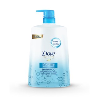 🔥HOT🔥 โดฟ วอลลุ่ม นูริชเมนท์ แชมพู สีฟ้า ขนาด 1000 มล. Dove Shampoo Skyblue 1000 ml