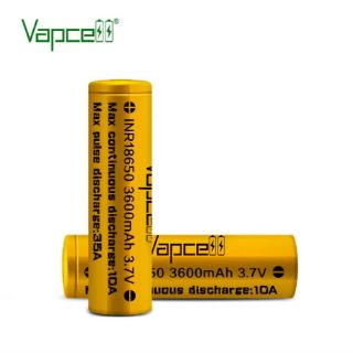 Vapcell INR18650 3600mAh 3.7V 35A 2ก้อนแถมกระเป๋า