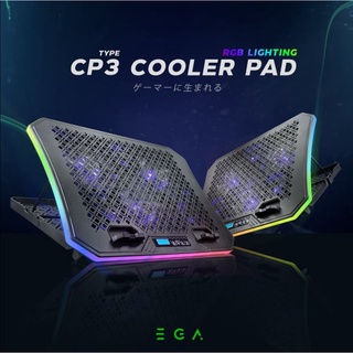 EGA ⚡️FLASH SALE⚡️(ราคาพิเศษ) TYPE CP3 RGB Gaming Cooling Pad ใหม่ล่าสุด *Warranty 2 Y*