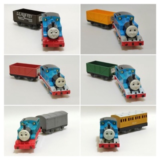 (#SP061) Tomy Plarail รถไฟโทมัส &amp; ผองเพื่อน Thomas #1พร้อมพ่วง [🇯🇵สินค้ามือสองจากญี่ปุ่น]