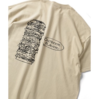 Kavu Freaks Store Hamburger เสื้อยืดลําลองสําหรับผู้ชายผู้หญิงแขนสั้นพิมพ์ลาย Hamburger