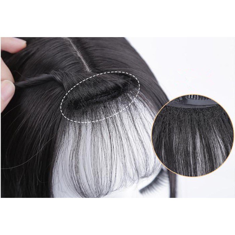 Womens Patch Wig Real Hair Wig Piece Wig Piece Straight Hair Wig Cover White Hair Increase Hair 7856