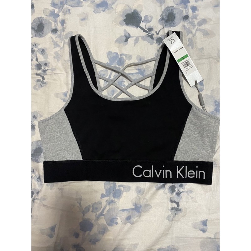 Calvin klein sport bra สีดำเทา Size L