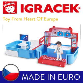 IGRACEK - 22214 คุณหมอ&amp;โรงพยาบาล DOCTOR OFFICE FOLDING BOX【 MADE IN CZECH 】(ชุดของเล่น playset Not Playmobil)