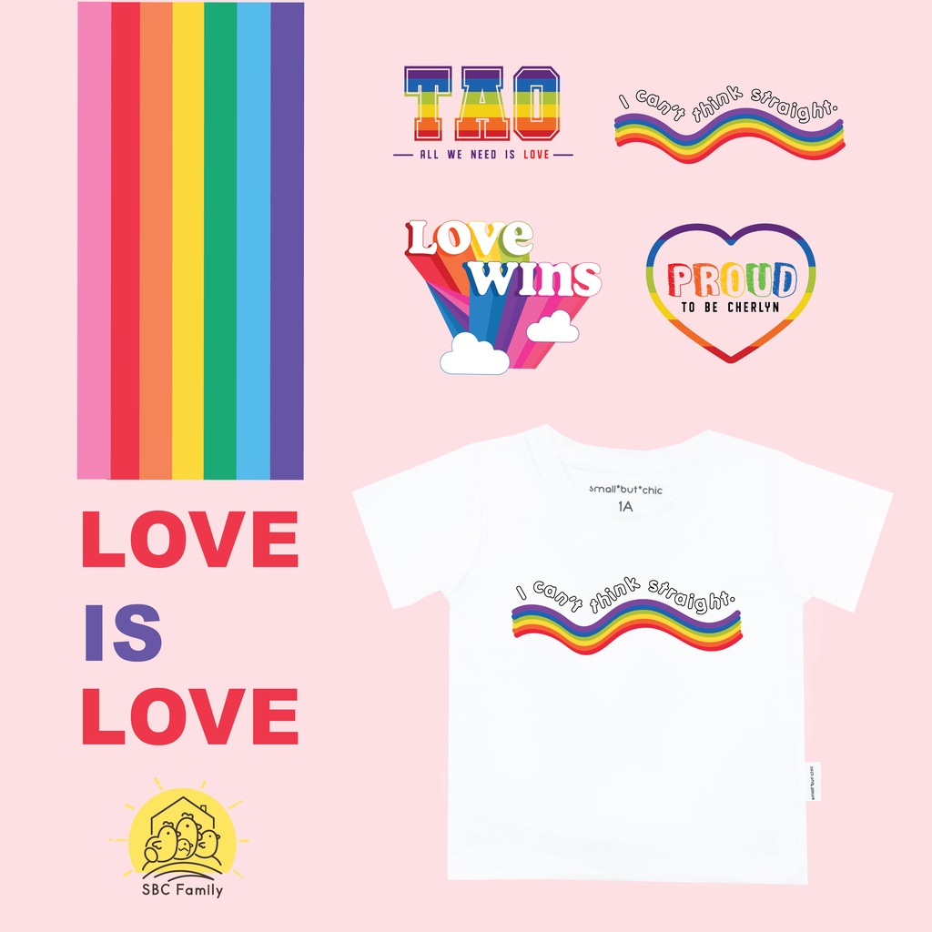 LOVE IS LOVE : SBC Pride Month เสื้อ Custom Printed ชื่อคุณบนลายรุ้งหลากหลายแบบ