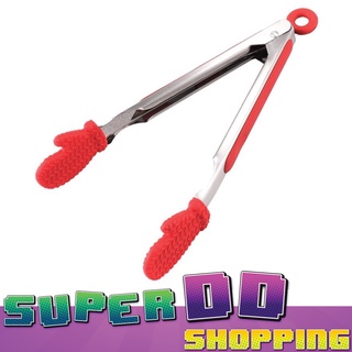 Smart silicone tongs ไม้หนีบคีบอาหารซิลิโคน ที่คีบอาหาร ที่คีบขนม ที่คีบซิลิโคน หนีบอาหาร,คีบผัก,คีบผลไม้ ที่คีบสแตนเลส