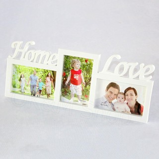 OK&amp;M Shopกรอบรูปพลาสติก Home+Love 3ช่อง