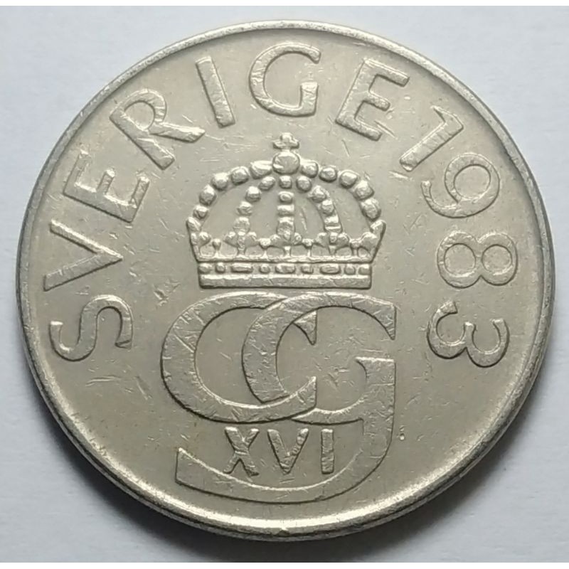 สวีเดน (Sweden), ปี 1976-2009, เหรียญ 5 Kronor, Carl XVI Gustaf