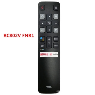 รีโมตคอนโทรล RC802V FNR1 สําหรับ TCL TV 75S434 43S434 50S434 55S434 65S434 พร้อม Netflix และ YouTube Keys