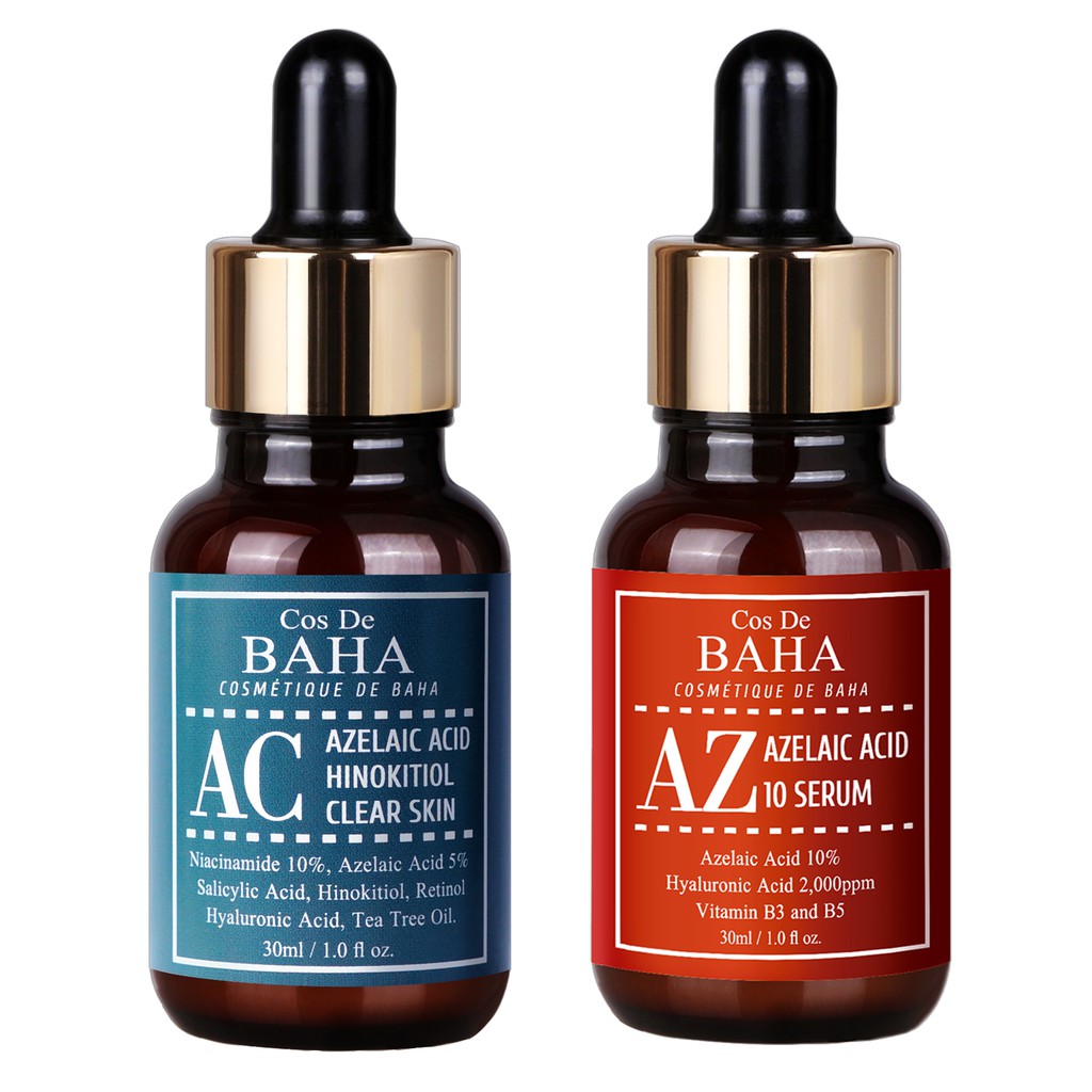 [Cos De BAHA] Acne Facial Treatment 2 Combo AC + AZ Face Serum