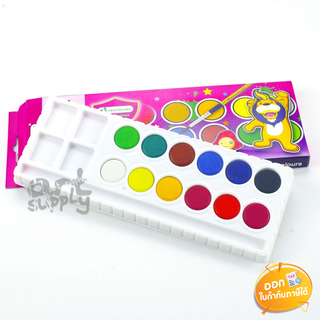 สีน้ำก้อน Master Art 12 สี **กล่องกระดาษ**