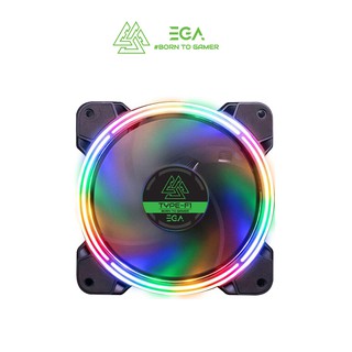 EGA TYPE F1 RGB CASE FAN พัดลมเคสใช้งานง่าย สินค้าประกันศูนย์ สินค้าประกัน 2 ปี