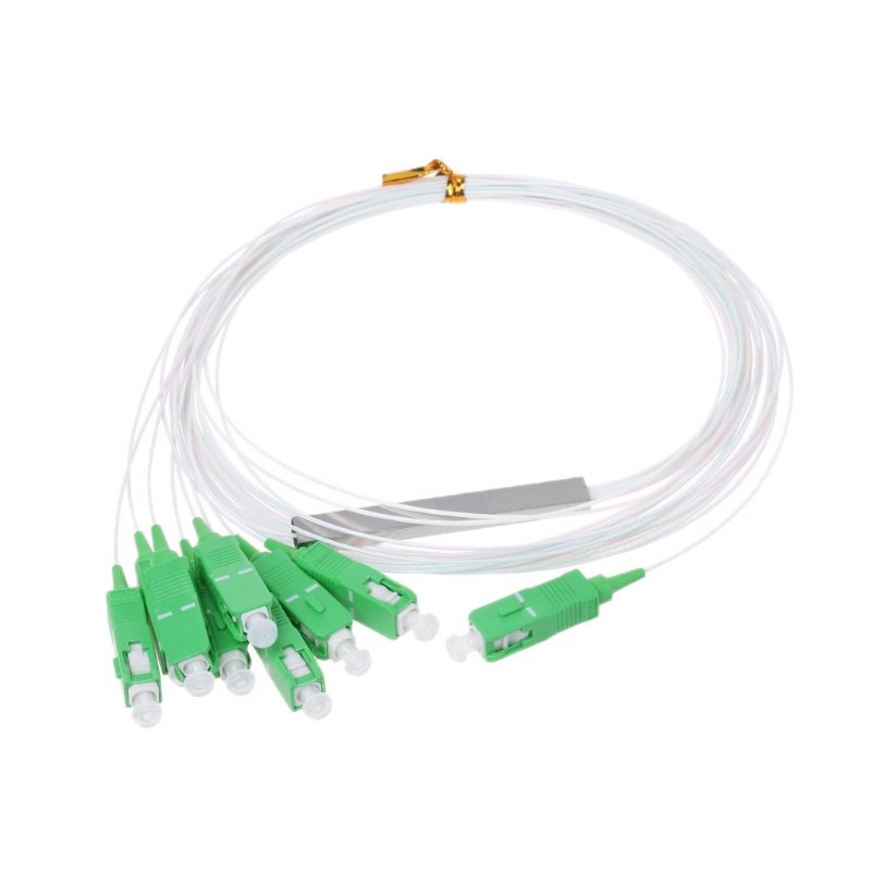 1X8 PLC Optical Splitter SC APC  FTTH Fiber Optic Splitter FBT Optical Coupler Singlemode Simplex St