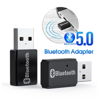 ตัวรับสัญญาณ บลูทูธ Bluetooth5.0 Adapter  ตัวรับ สัญญาณเสียง สำหรับPC / Notebook ไร้สาย Bluetooth USB เพลงเสียง
