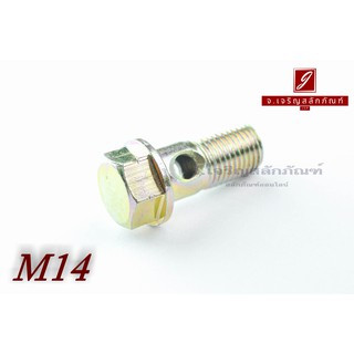 น็อตน้ำมัน Oil Bolt ขนาด M14x1.5x30 แบบ 1 รู