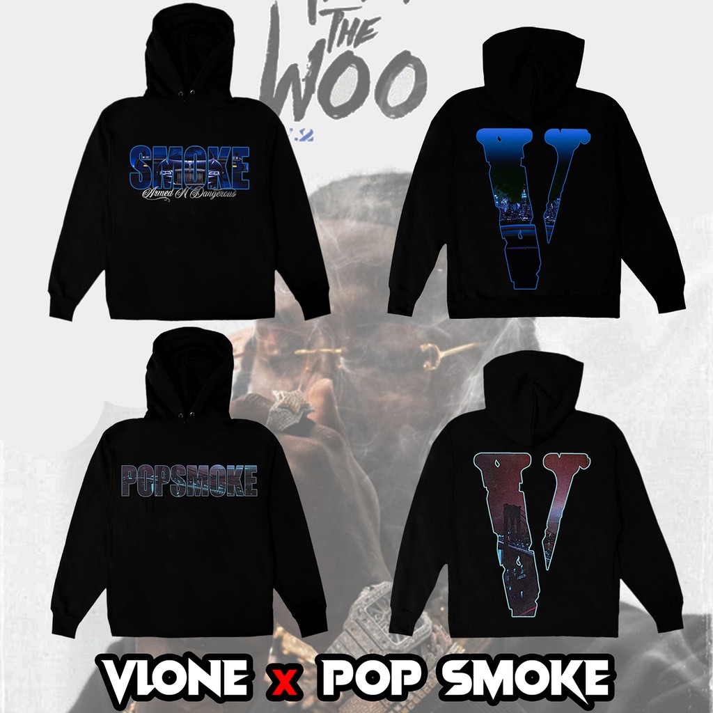 เสื้อฮู๊ด HOODIE POP SMOKE X VLONE