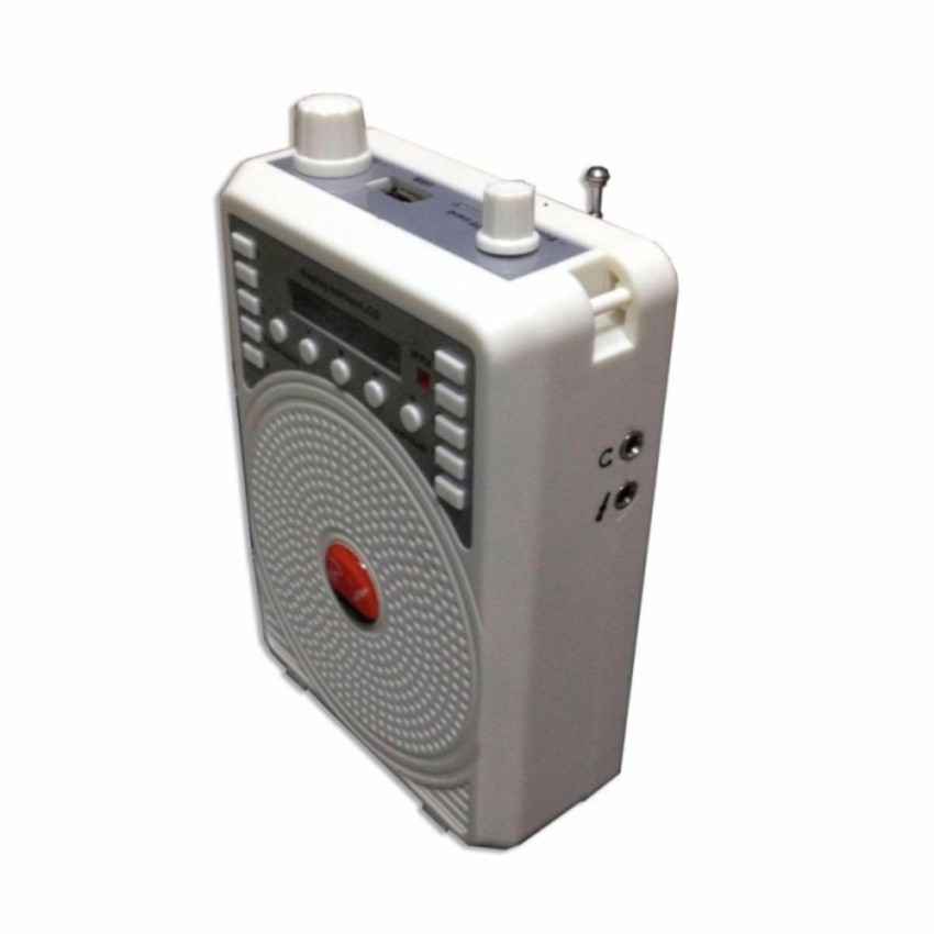 ลำโพงช่วยสอนพกพา+ไมค์ไร้สาย รุ่น E-388 (สีขาว)wireless