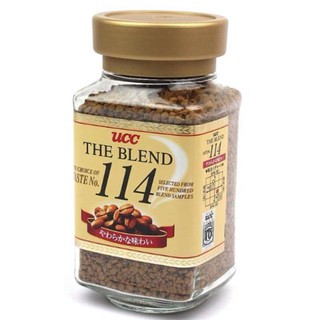 กาแฟ UCC 114 The blend กาแฟสำเร็จรูป รสอ่อนนุ่ม กาแฟUCC (สินค้านำเข้า ขนาด 90 กรัม 1 ขวด)