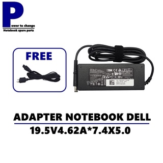 ADAPTER NOTEBOOK DELL 19.5V4.62A*7.4X5.0   / สายชาร์จโน๊ตบุ๊ค เดล + แถมสายไฟ