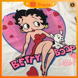 💚เสื้อยืด Betty Boop การ์ตูนสุดฮิตยุค 90 ลายสกรีนสีแน่นมากก💚*พร้อมส่งทุกวัน*