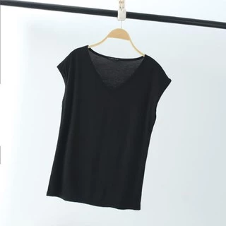 เสื้อยืดหญิง สีพื้น ผ้า Modal แขนกุด Modal sleeveless T-shirt 1906