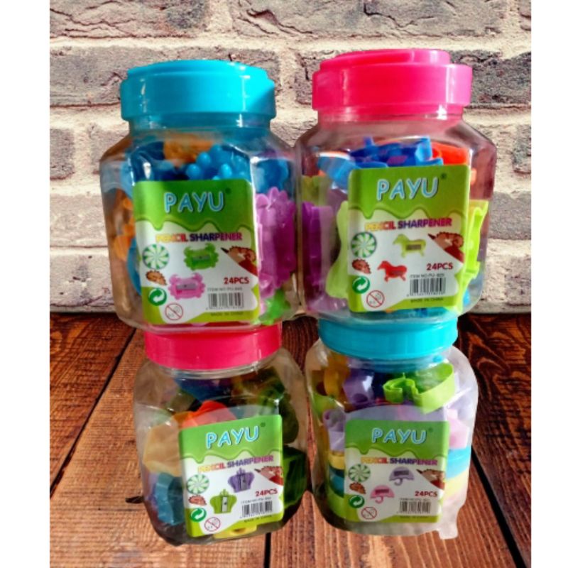 Payu Small Jar Sharpener บรรจุ 24 ชิ้น (กระปุกละ)