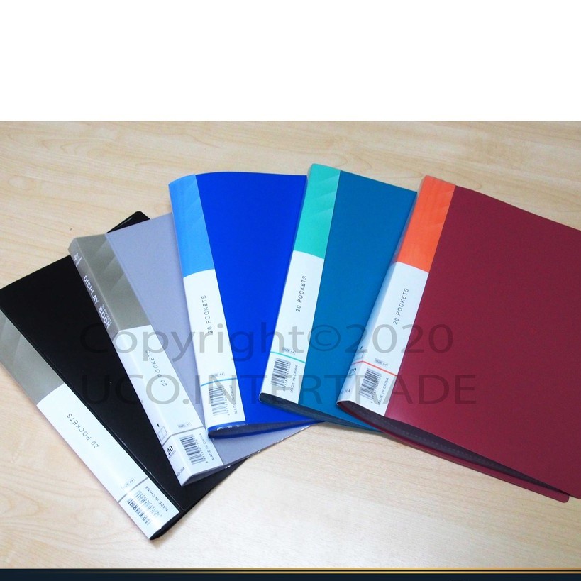 แฟ้มโชว์เอกสารปกแข็ง ทึบ A4 20 ซอง 5 สี แข็งแรง กันรอย ซองในใส่เอกสารได้ 3-5แผ่นต่อซอง ไม่ต้องกลัวยับ