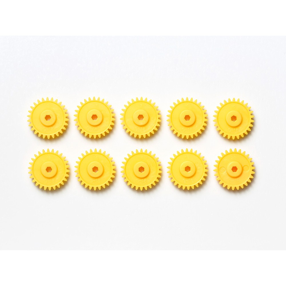 10312 TAMIYA Mini 4WD AO-1041 G-18 Gear (Yellow/10pcs.)