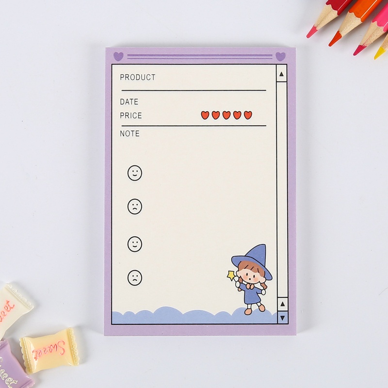 กระดาษโน้ต ลายผลไม้ ฉีกได้ ไม่เหนียวติด