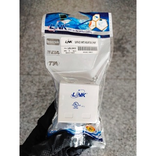 " ราคาพิเศษ " LINK SUREACE WHITE MOUNT BOX 2 PORT (US-2402)