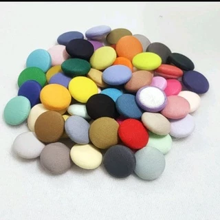 no.1-45 กระดุมปั้ม กระดุมผ้า สีพื้นขนาด 2 cm. มีราคาส่ง