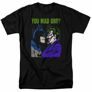 T-shirt  เสื้อยืด พิมพ์ลายการ์ตูน Batman Joker You Mad Bro สีดําS-5XL